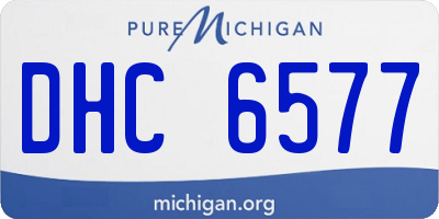 MI license plate DHC6577