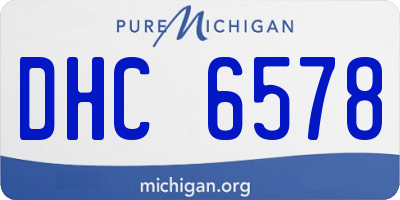 MI license plate DHC6578