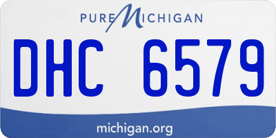 MI license plate DHC6579