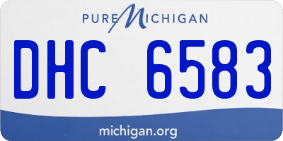 MI license plate DHC6583
