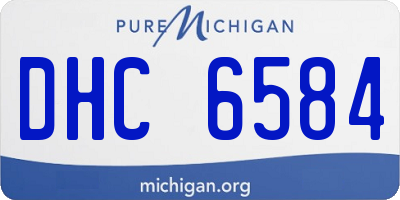 MI license plate DHC6584