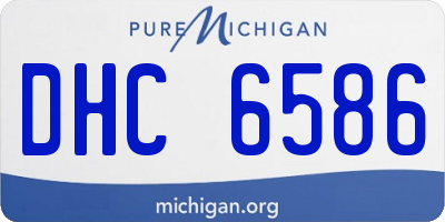MI license plate DHC6586