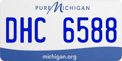 MI license plate DHC6588