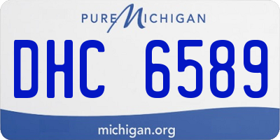 MI license plate DHC6589