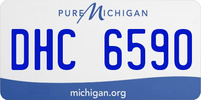 MI license plate DHC6590