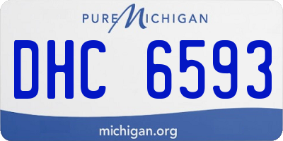 MI license plate DHC6593