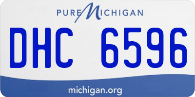 MI license plate DHC6596