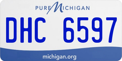 MI license plate DHC6597