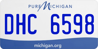 MI license plate DHC6598