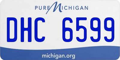 MI license plate DHC6599
