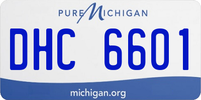 MI license plate DHC6601