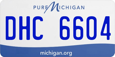 MI license plate DHC6604