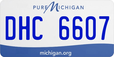 MI license plate DHC6607