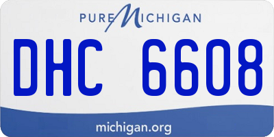 MI license plate DHC6608