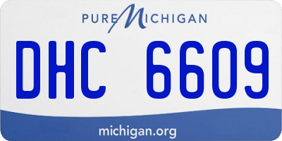 MI license plate DHC6609
