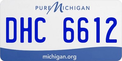 MI license plate DHC6612