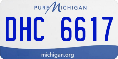 MI license plate DHC6617