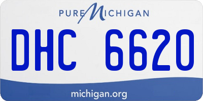 MI license plate DHC6620