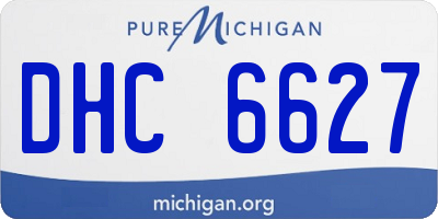 MI license plate DHC6627