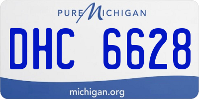 MI license plate DHC6628