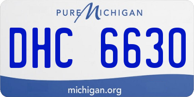 MI license plate DHC6630