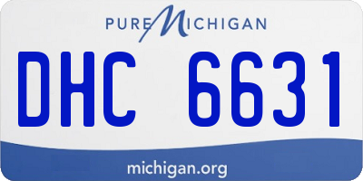 MI license plate DHC6631