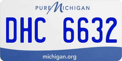 MI license plate DHC6632