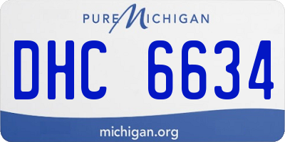MI license plate DHC6634