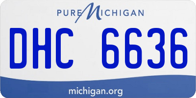 MI license plate DHC6636
