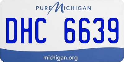 MI license plate DHC6639