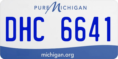 MI license plate DHC6641