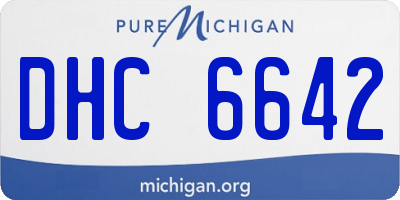 MI license plate DHC6642