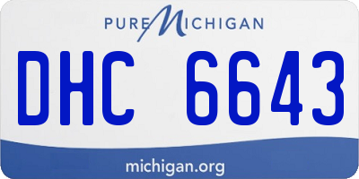 MI license plate DHC6643