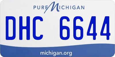 MI license plate DHC6644
