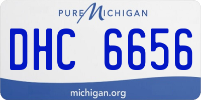 MI license plate DHC6656