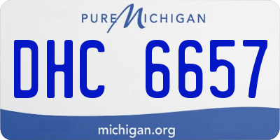 MI license plate DHC6657