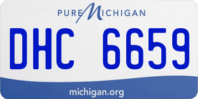 MI license plate DHC6659