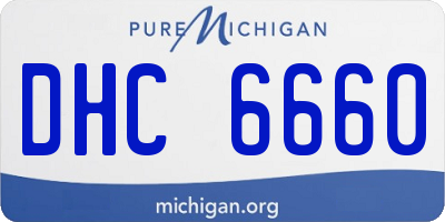 MI license plate DHC6660