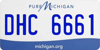 MI license plate DHC6661