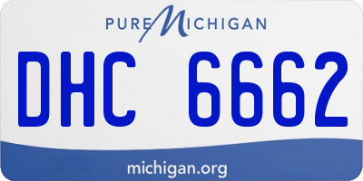 MI license plate DHC6662