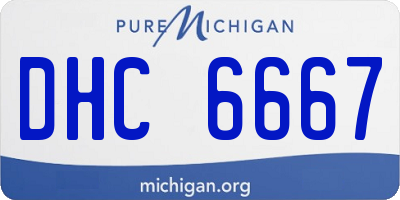 MI license plate DHC6667