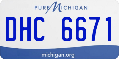 MI license plate DHC6671