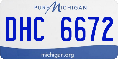 MI license plate DHC6672