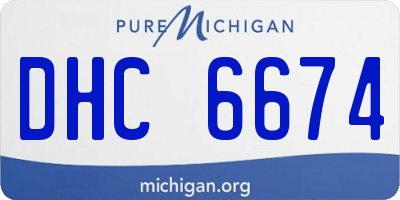 MI license plate DHC6674