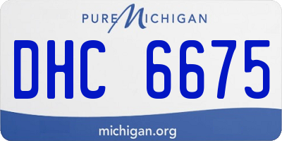 MI license plate DHC6675