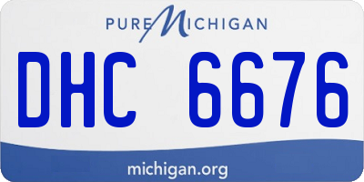 MI license plate DHC6676