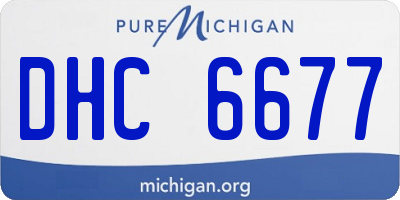 MI license plate DHC6677