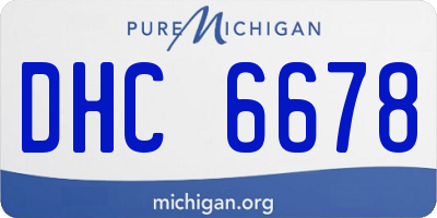 MI license plate DHC6678