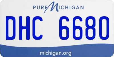 MI license plate DHC6680