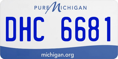 MI license plate DHC6681
